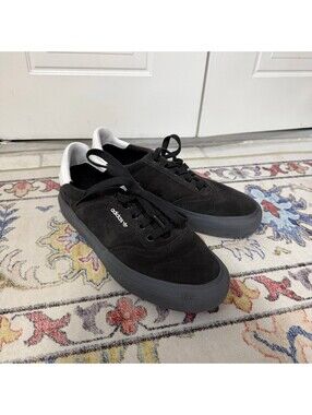 Adidas US 6 Black Skate Sneakers Red Sole White Trefoil Low Top Shoes